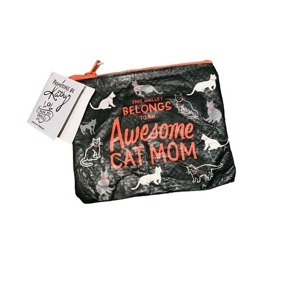 NEW WITH TAGS PURRS AND WHISKERS Awesome Cat Mom Zipper Wallet - Picture 1 of 2